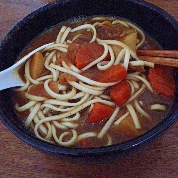 カレーリメイク☆カレーうどん！